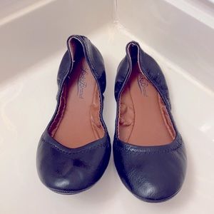 Lucky Brand Black Leather Erin Flats Size 8.5